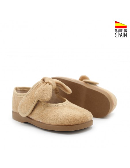 Zapato mercedita camel Condiz vista tres cuartos