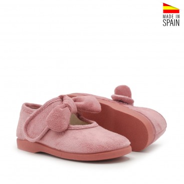 Zapato mercedita rosa Condiz vista tres cuartos