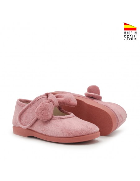 Zapato mercedita rosa Condiz vista tres cuartos