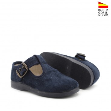 Zapato pepito serratex azul marino vista tres cuartos