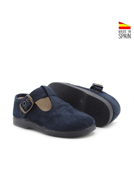 Zapato pepito serratex azul marino vista tres cuartos