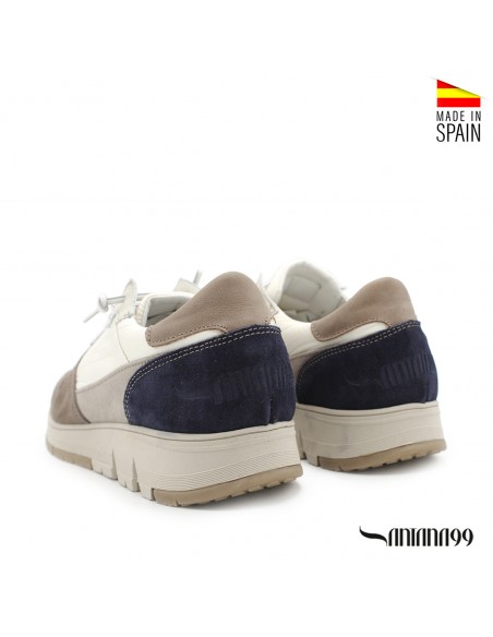 ZAPATILLA HOMBRE PIEL CASUAL blanca