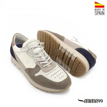 ZAPATILLA HOMBRE PIEL CASUAL