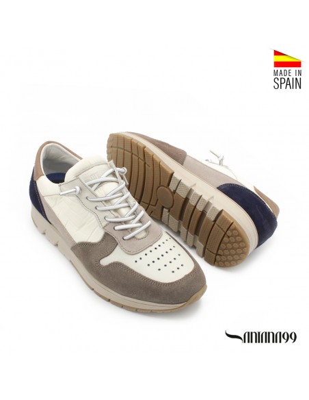 ZAPATILLA HOMBRE PIEL CASUAL