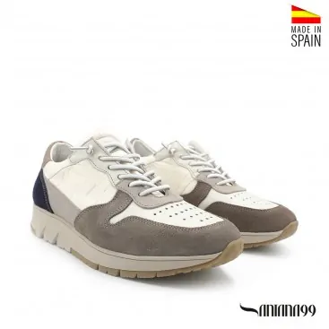ZAPATILLA PIEL CASUAL blanca