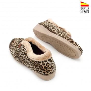 zapatillas de casa mujer leopardo