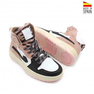 botines planos de piel