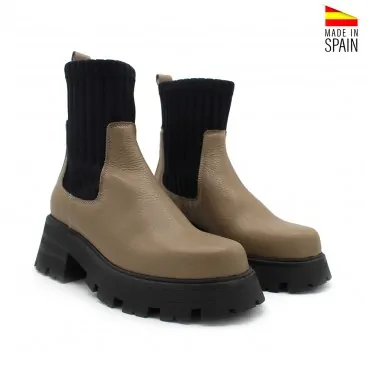 botín calcetín con plataforma