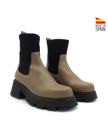 botín calcetín con plataforma