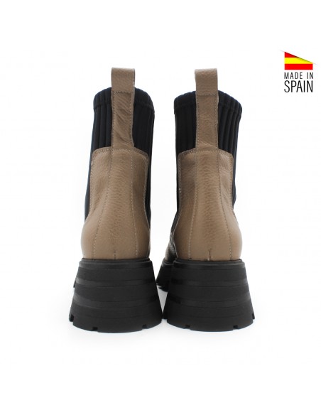 botines marrones con plataforma