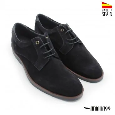 zapatos serraje azul marino hombre