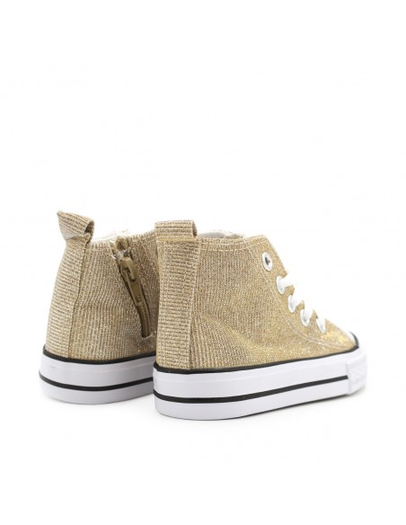 botines dorados niñas