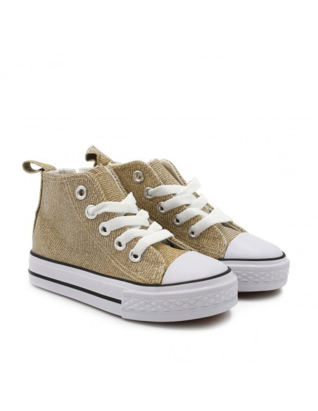 botines dorados niña