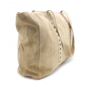 Bolso shopper serraje beige