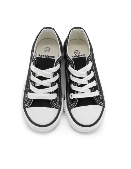 zapatilla lona niños negra