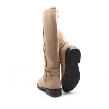 bota plana beige