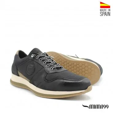 zapatillas negras casual hombre