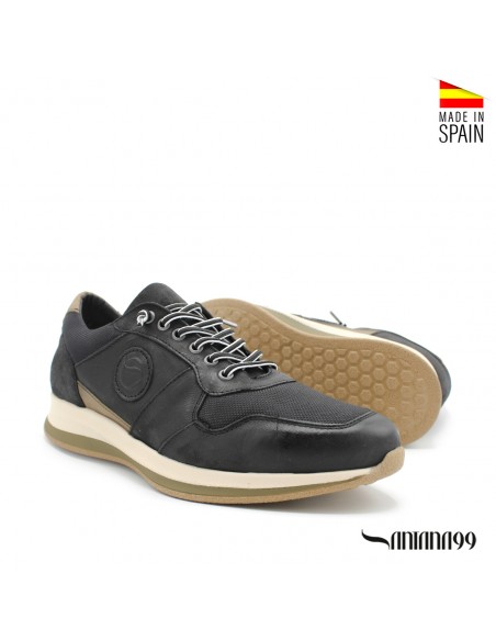 zapatillas negras casual hombre