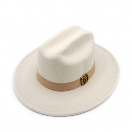 Sombrero mujer elegante beige
