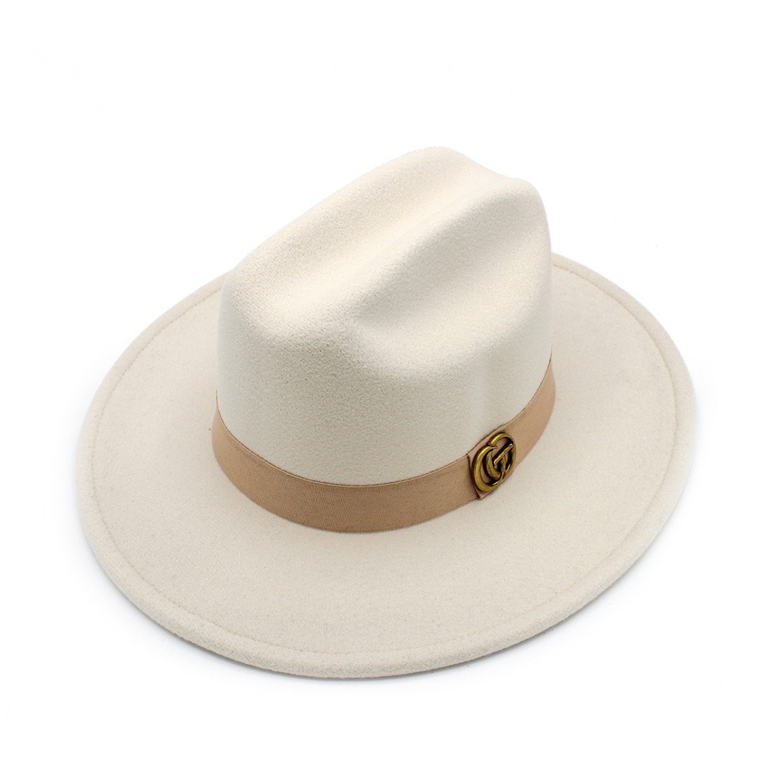 Sombrero de mujer elegante de fieltro en color beige y