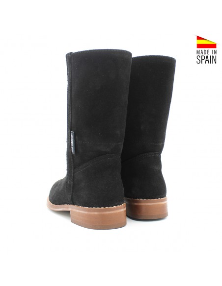 bota serraje negra niña