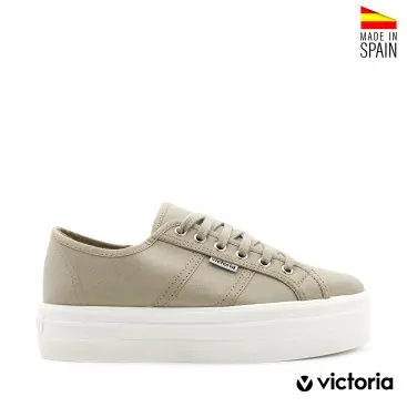 zapatilla lona victoria beige