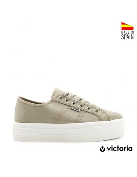 zapatilla lona victoria beige