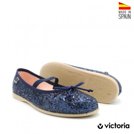 merceditas glitter azul marino