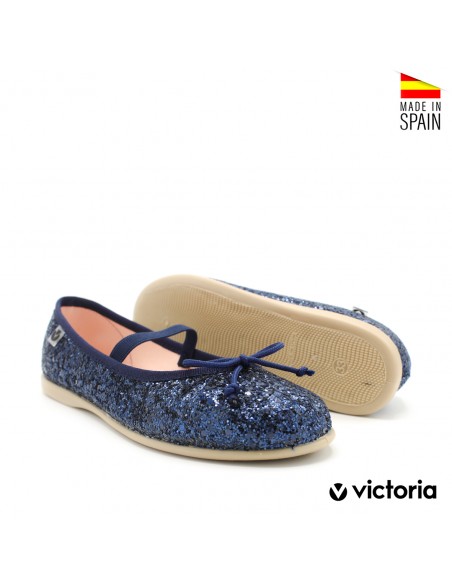 merceditas glitter azul marino