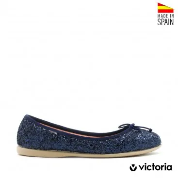 manoletinas niña azul marino