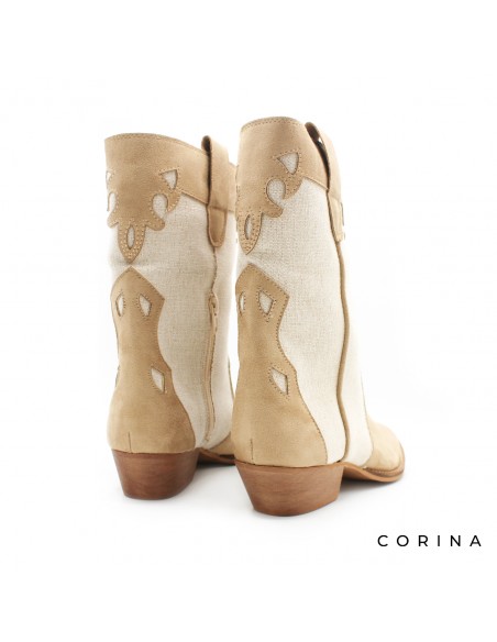 Botines camperos  beige