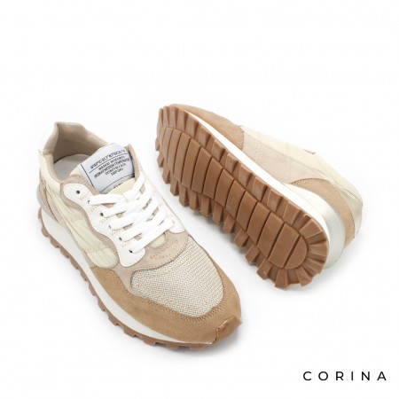 CORINA Sneakers casual mujer COR M2515 CAMEL