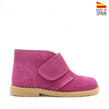 botines niña fucsia