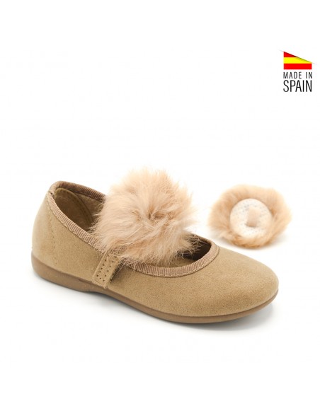 pompón zapatos niña