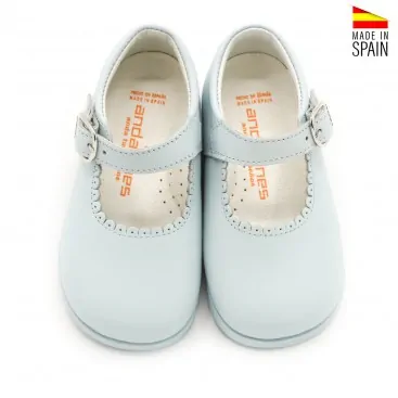 zapatos niña azul celeste