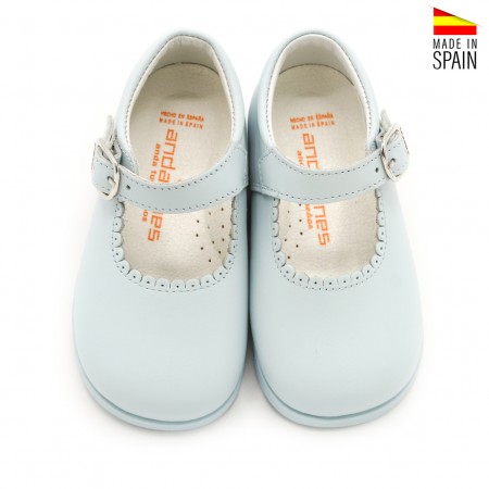 zapatos niña azul celeste
