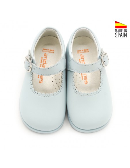 zapatos niña azul celeste