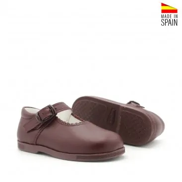 zapatos niña burdeos