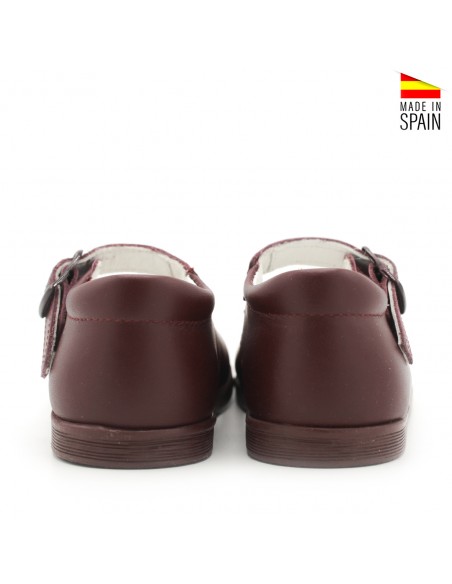 zapato niña burdeos