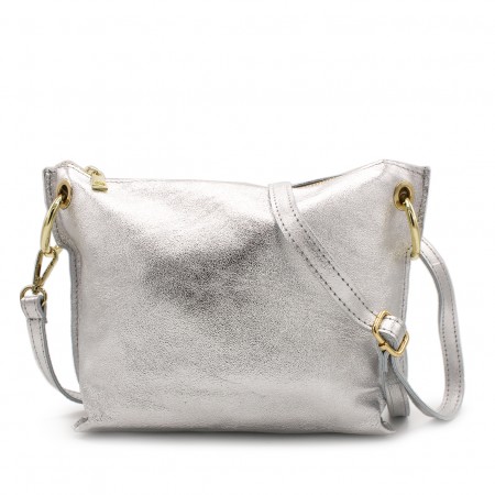 Bolso Piel Plata