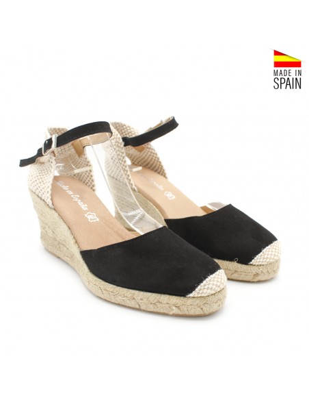 alpargatas cuña negras