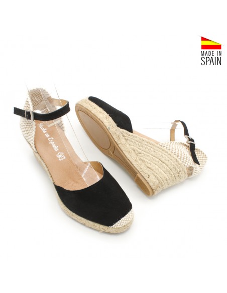 alpargatas negras cuña