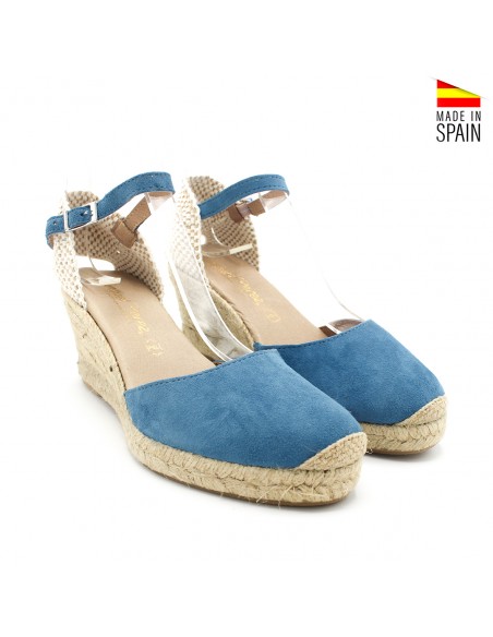 alpargatas cuña azul jeans