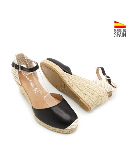 alpargatas negras con cuña