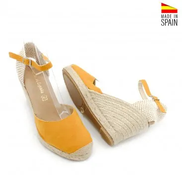 alpargatas mostaza mujer