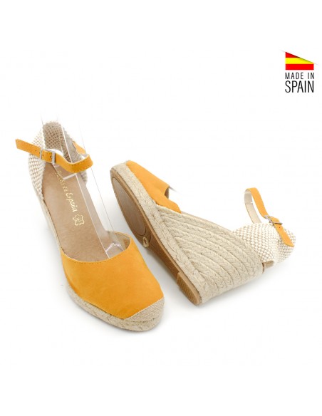 alpargatas mostaza mujer