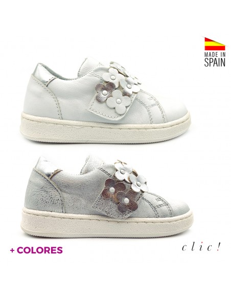BAMBAS NIÑA VELCRO FLORES CLIC!