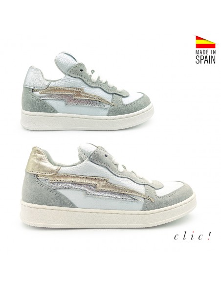 deportivas plata y oro