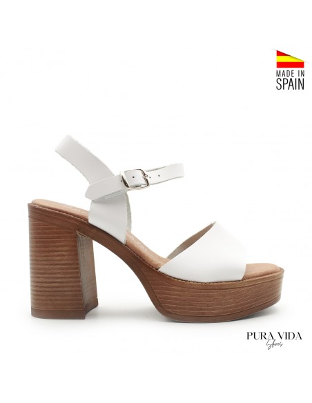 sandalias blancas plataforma