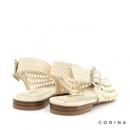 zapatos planos beige mujer